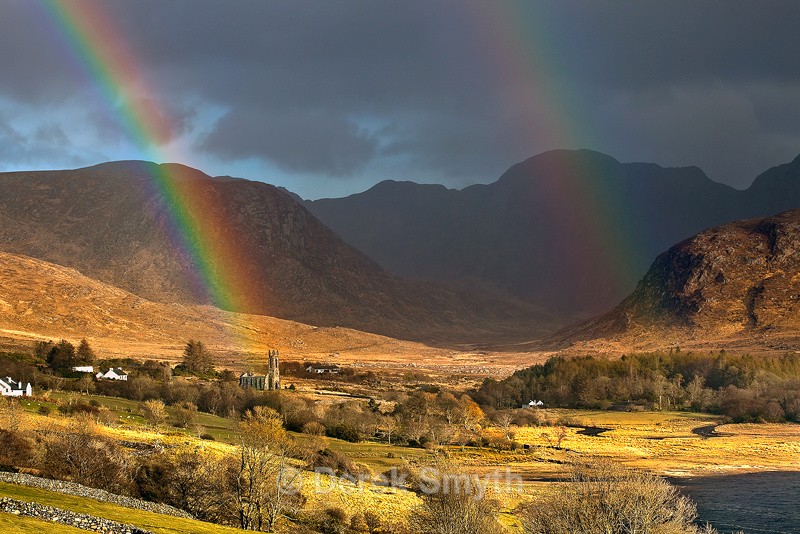 Double Rainbow over Poison Glen - Dunlewy Church Ruin