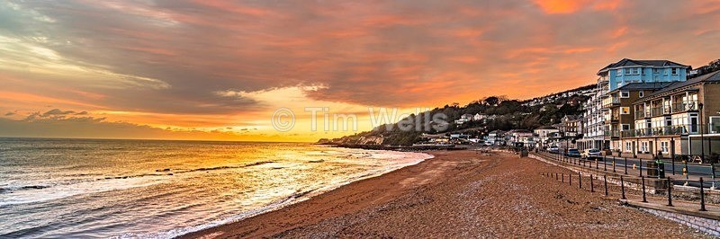 008 pano Ventnor sunset - panoramic photos
