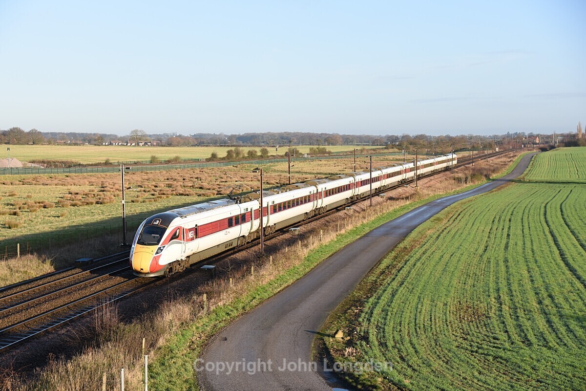 JL - 15.12.20 801217 1E05 07:30 Edinburgh - KX Colton Jn - East Coast Main Line (north to south)