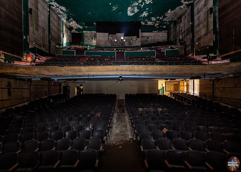 Looking back from the stage across the Coyle Theatre's auditorium