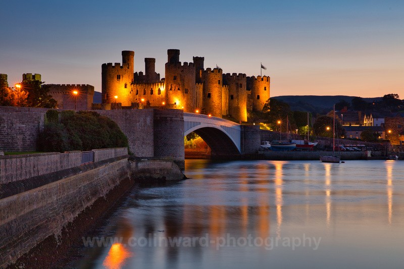 Conwy Castle at Twilight. - North Wales