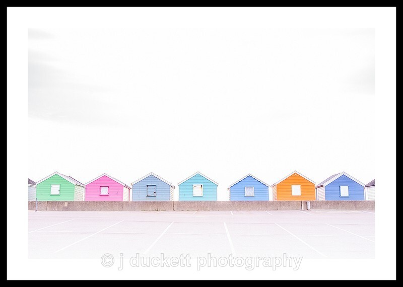 Pastel Beach Huts Row