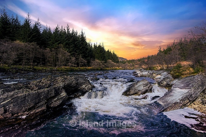 Sunset over the River Orchy - The Riverside
