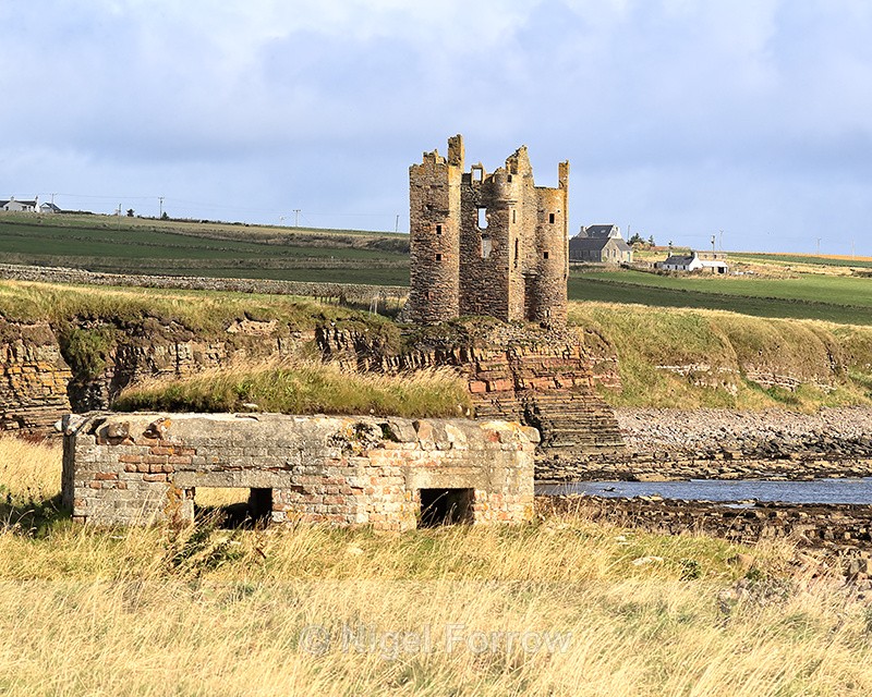 Keiss Castle and pillbox, Caithness, Scotland - Scotland