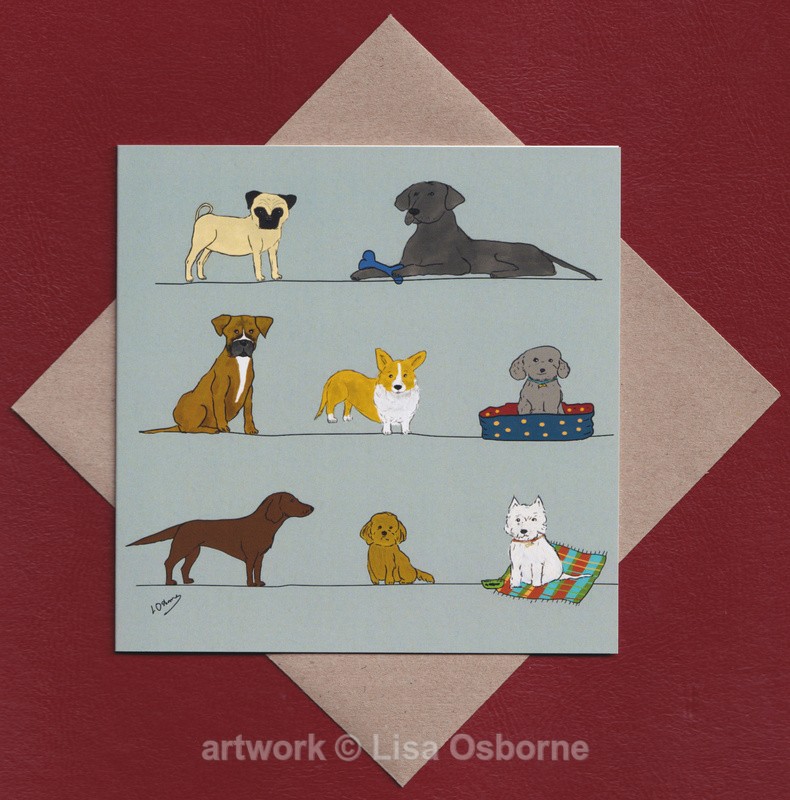 Lots of dogs greetings card - GREETINGS CARDS