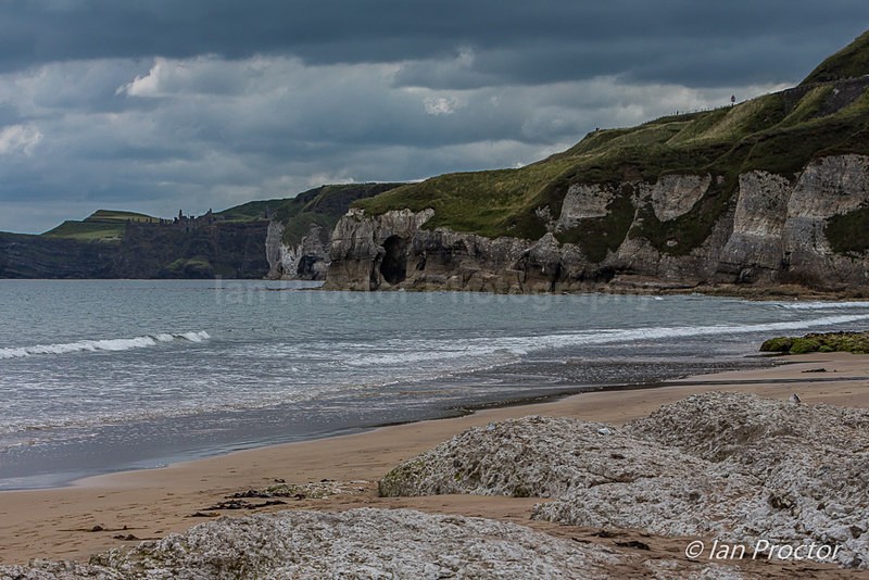 Whiterocks Beach viewing to Dunluce Castle, North Antrim Coast, - County Antrim