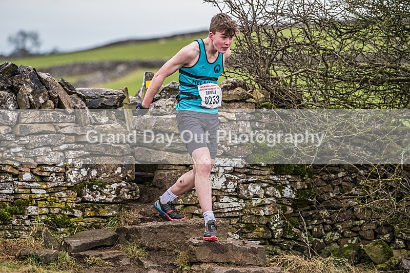 Cunswick U15  U17-2 - Kendal Winter League Cunswick Scar Junior Under 15 & 17 Fell Races Sunday 26th January 2025