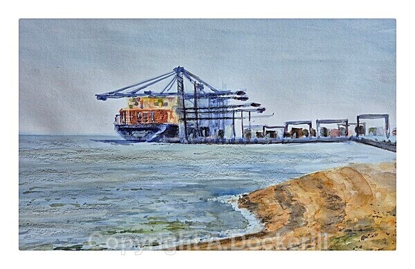 Felixstowe Docks - Watercolours