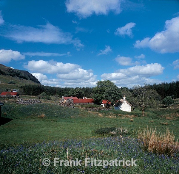 General view of the entrance to Auchindrain crofting museum, - Highland