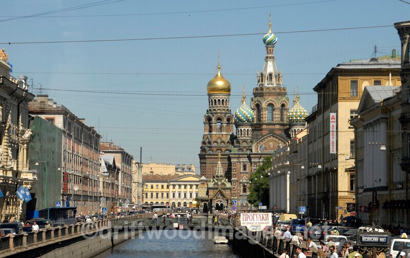 St Petersburg Griboedov Canal and Spilled Blood Church - St Petersburg Russia