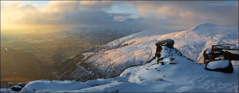 Kinder Scout Panoramic - Peak District Winter