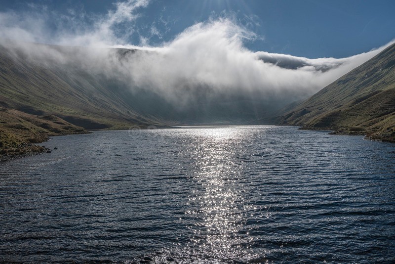 Wave of clouds over Hayeswater in the Lake District - Cumbria