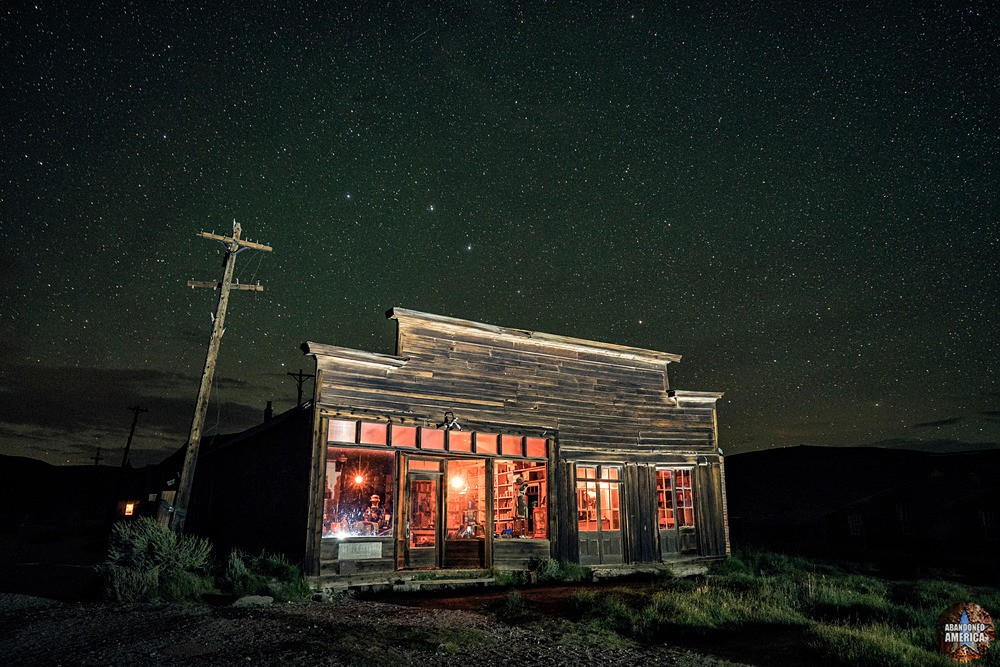 The Ghost Town of Bodie, California | Boone Store by Night - Bodie, California