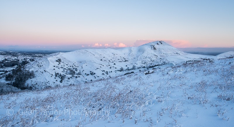 Caer Caradoc, dawn from Hope Bowdler Hill - Stretton Hills