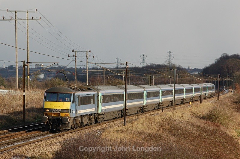 5.1.09 90005 11am Norwich - Liverpool St, Belstead Bank - Elsewhere on the network