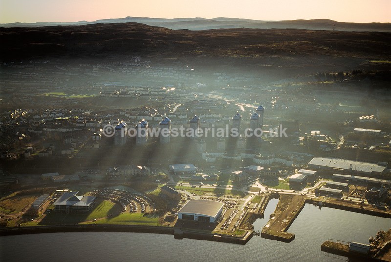 Victoria harbour Greenock on the river clyde in Scotland
