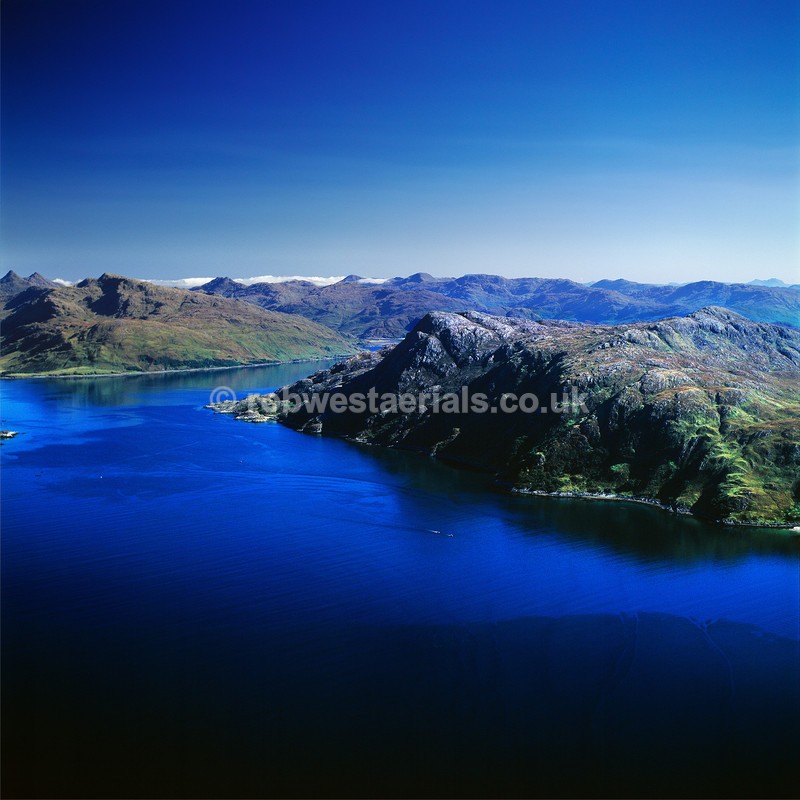 aerial pictures of Scotland west coast sea lochs of Loch Nevis