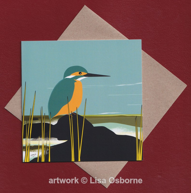 Kingfisher greetings card - Cards