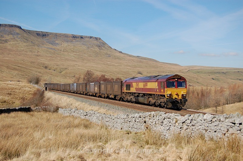 24.3.14 - 66199 6E13 Kirkby Thore - Milford. Ais Gill MP260 - Ais Gill - Milepost 260