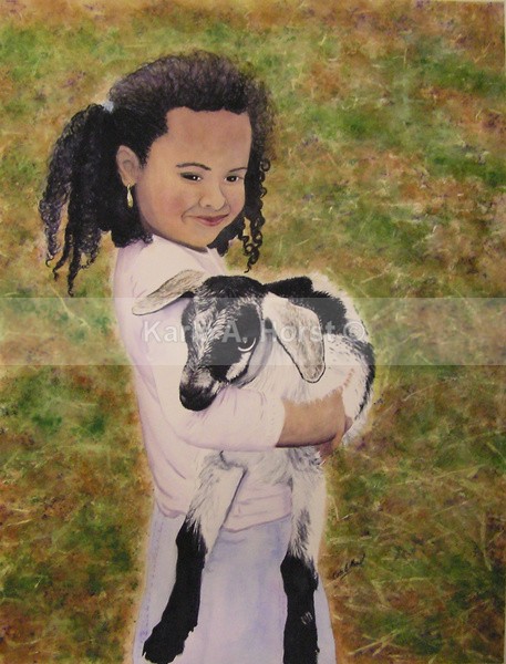 Abi and Goat - Original Art