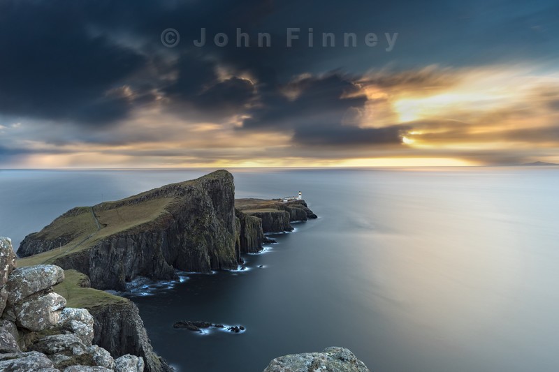 Neist Point Lighthouse, long exposure sunset - Scotland (New images).