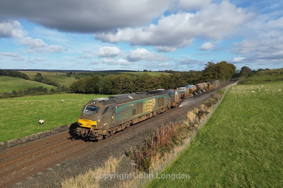 JL - 10.10.24 68016 3J78 Nunthorpe - Carlisle Kingmoor, Chape Burn - Latest shots