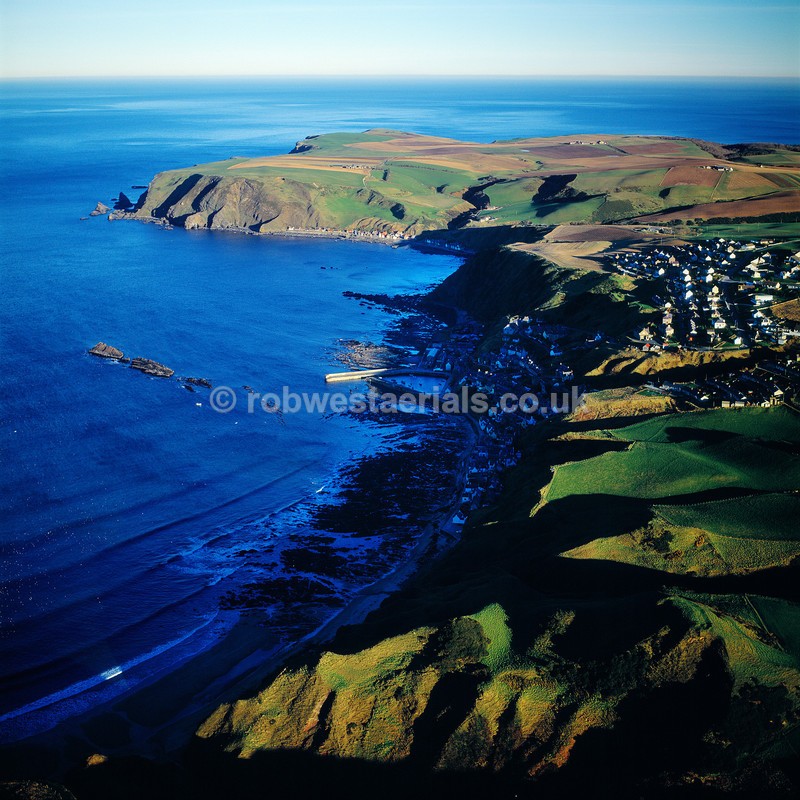 aerial pictures of Scotland east coast coastal villages of Gardenstown