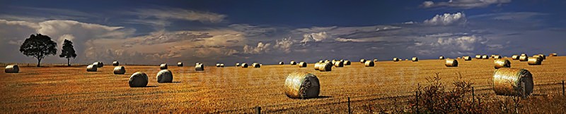 Hay Bale-Panorama-1 - A STORMY MONDAY & FRIDAY-NOVEMBER 2012