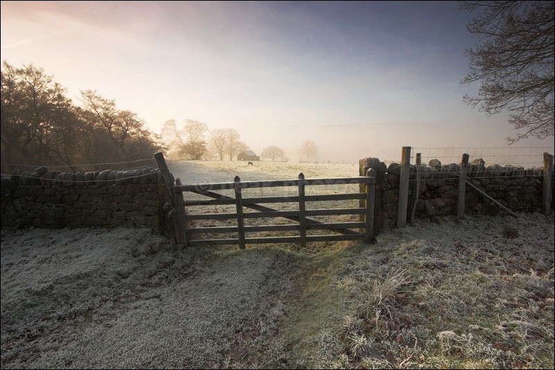 Gate to the Farm - Peak District Winter