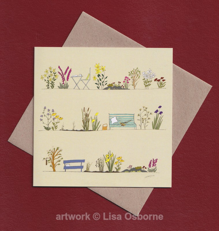 Country garden greetings card - GREETINGS CARDS