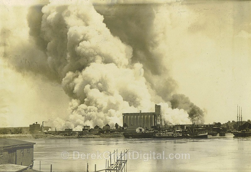 Waterfront Fire West Saint John June 22 1931 New Brunswick - Historic New Brunswick