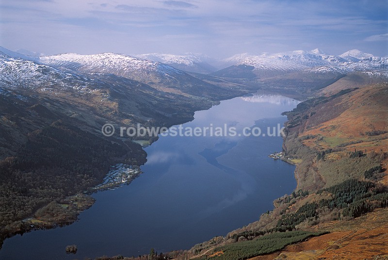 Loch Earn from above St Fillans in Scotland