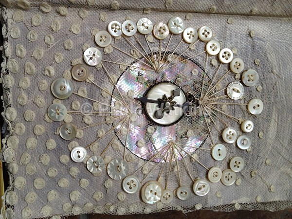 Lace, buttons, stitch in and Altered Book - Altered Books and Handmade Books