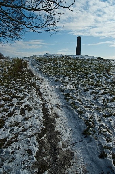 Trail to the hilltop chimney - Winter