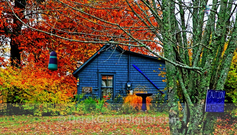 Colorful Cottage in Autumn