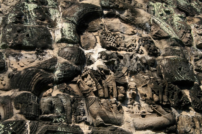 Stone sculpture carvings at Ankor Wat in Cambodia - Cambodia - People, Places and Wildlife