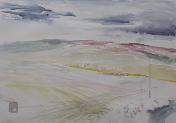 Hay field before Nout Hill - Letter from Home