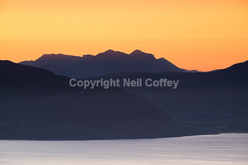 Liathach across Inner Sound from Dun Caan, Isle of Raasay - Landscape format