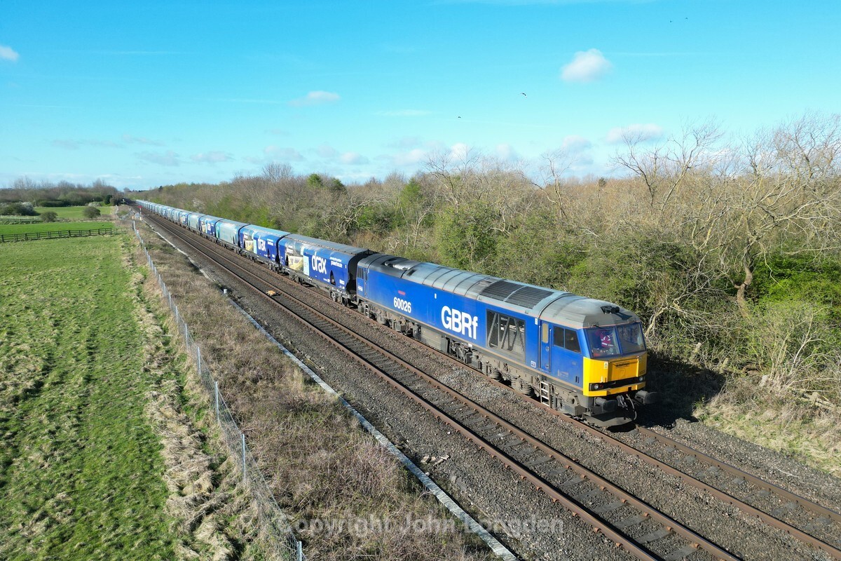 JL - 30.3.24 60026 6N45 Drax PS - Tyne Dock CT, Cowpen Bewley - Teesside (west to east)