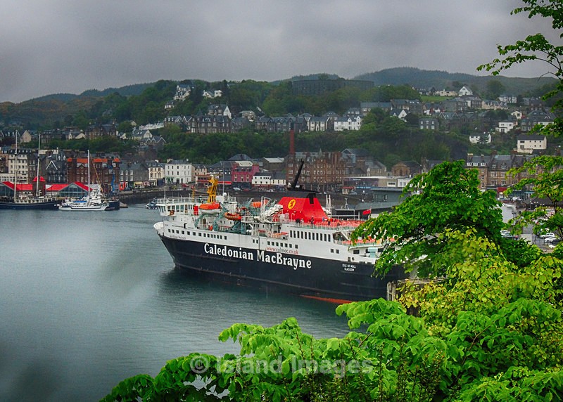 Oban Harbour on a wet afternoon - Oban