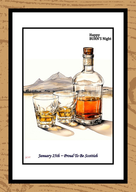 Burn's Night Watercolour Paintings - Heritage & Hearth by Artist Paul Duddell