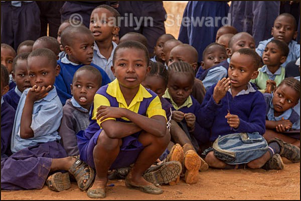 Back with the group - Kalela Primary School, Kenya