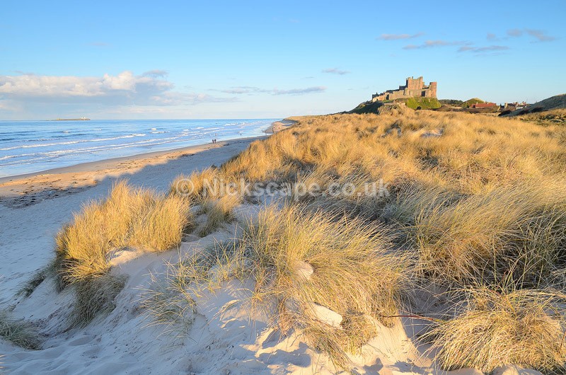 Bamburgh Castle Dunes - Northumberland Coast, UK - Northumberland