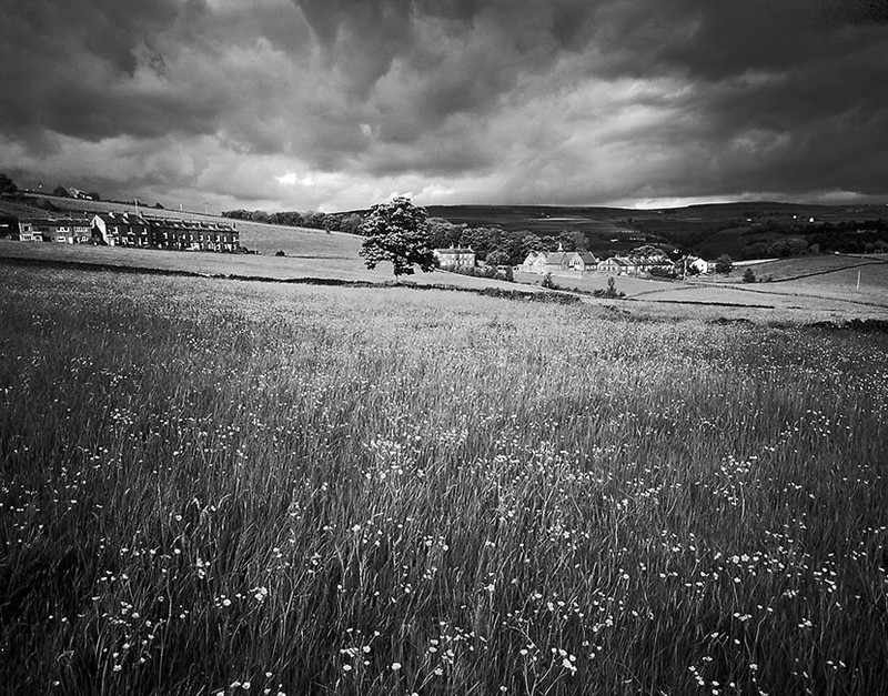 Near Low Moor Yorkshire England - Monochrome