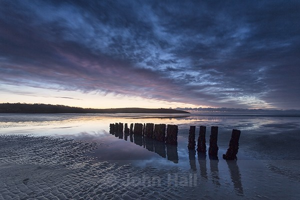 Old Timber Groynes At Sunrise, Harbour View, Kilbrittain, West Cork, Ireland.
