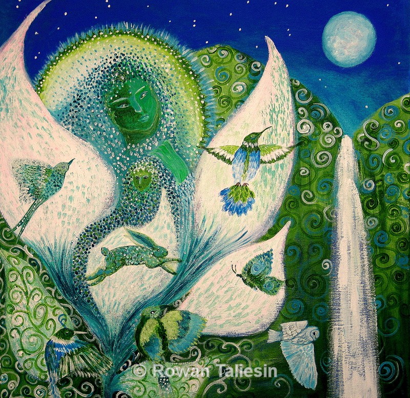 Full Moon Madonna © Rowan Taliesin 2008 - MYSTICAL AND MAGICAL GALLERY