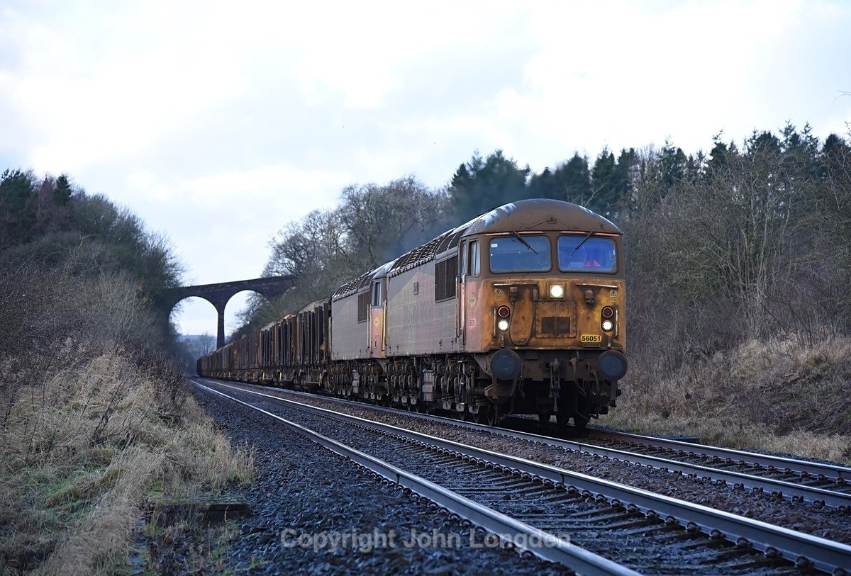 JL - 28.12.23 56051 & 56113 6J37 Carlisle - Chirk, Ormside - Newbiggin
