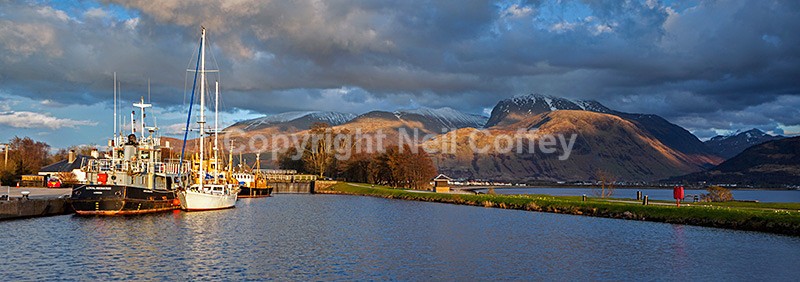 Ben Nevis and The Caledonian Canal, Corpach, Highland4 - Panoramic format