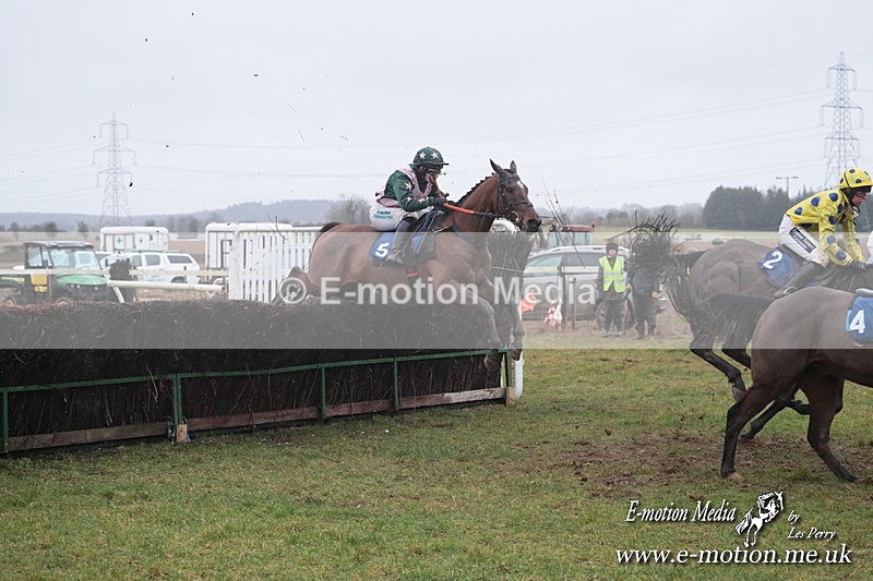 PtP 260125 750 - Cocklebarrow Point-to-Point racing with the Heythrop Hunt 26/01/25
