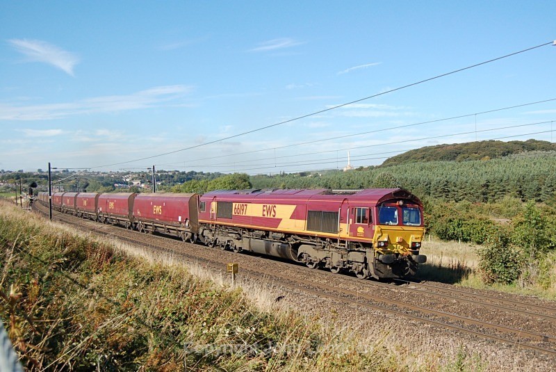 23.9.13 - 66197 Portland Burn - Drax, Ferryhill Junc. - East Coast Main Line (north to south)